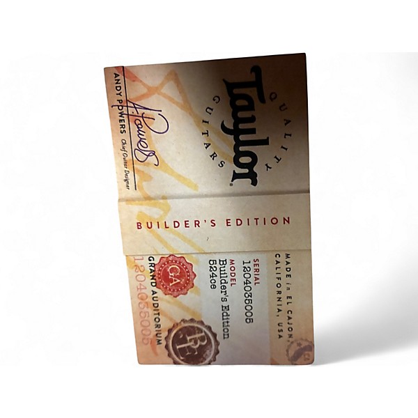 Used Taylor 524ce Builder's Edition Kona Burst Acoustic Electric Guitar