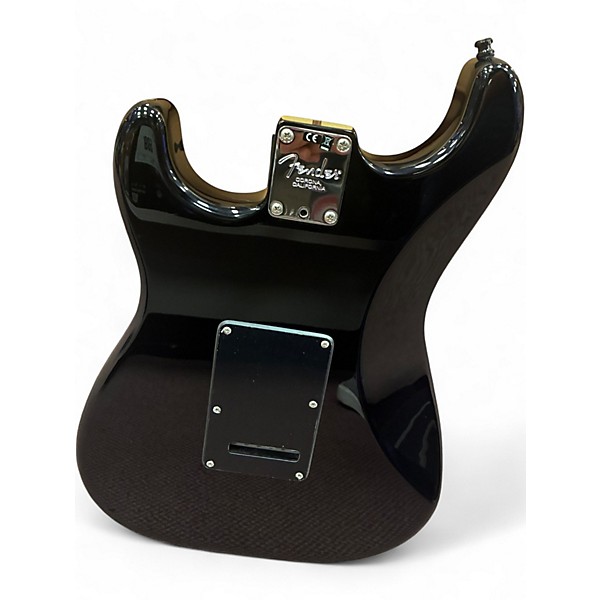 Used Fender American QMT Strat HSS Pale Moon Trans Black Trans Black Solid Body Electric Guitar