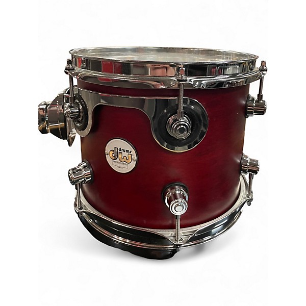 Used DW 5 Piece Design Series crimson red Drum Kit
