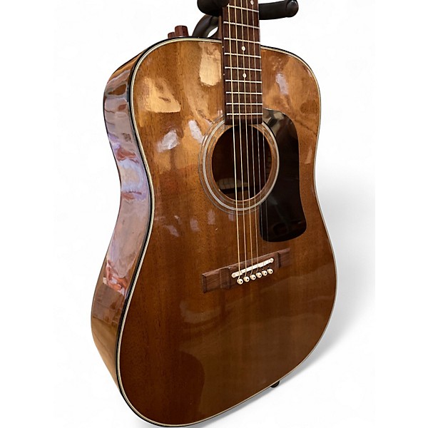 Vintage 1980s Washburn D15M Worn Natural Acoustic Electric Guitar