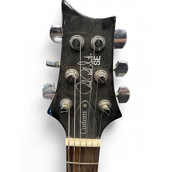Used PRS SE Custom 24 Trans Black Solid Body Electric Guitar