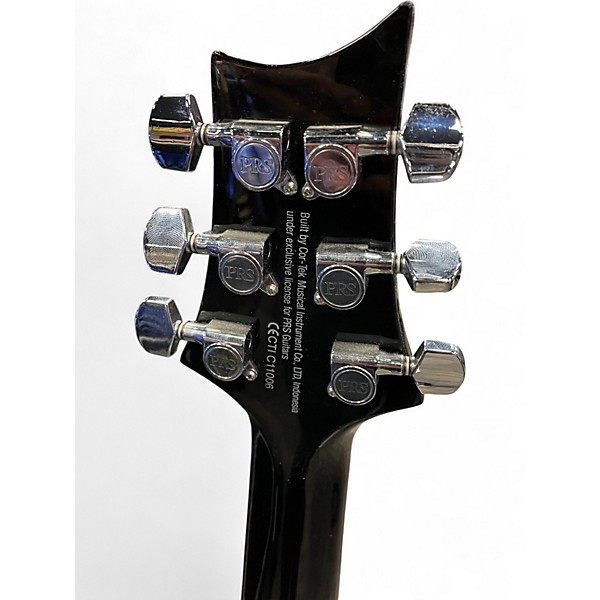Used PRS SE Custom 24 Trans Black Solid Body Electric Guitar