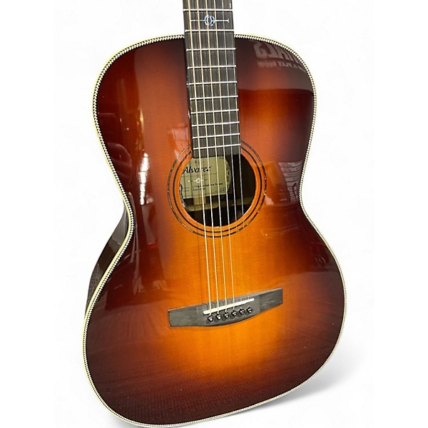 Used 2025 Alvarez LT70e Herringbone 12-Fret Laureate Series 000 Acoustic-Elect Sunset Acoustic Electric Guitar