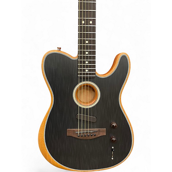 Used Fender Acoustasonic Player Telecaster BRUSHED BLACK Acoustic Electric Guitar