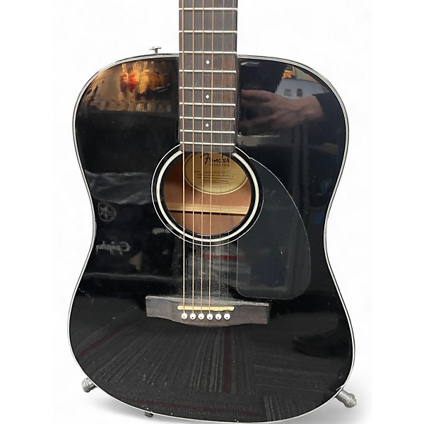Used Fender CD60 Dreadnought Black Acoustic Guitar