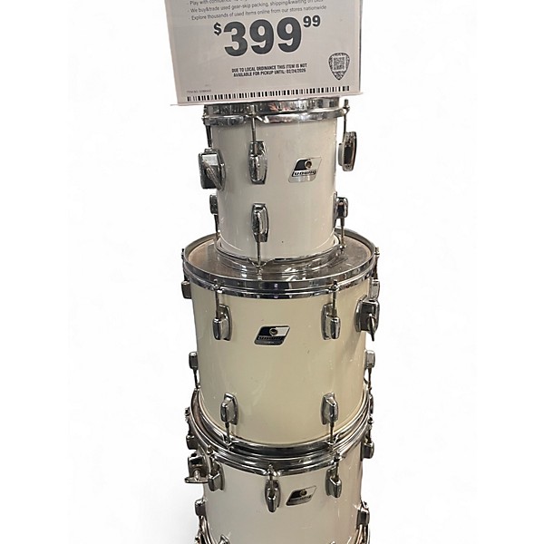 Used Ludwig 9 Piece ROCKER SERIES Classic White Drum Kit