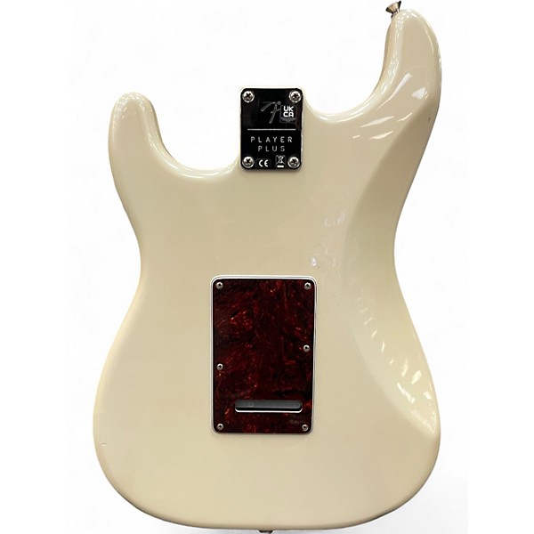 Used Fender Player Plus Stratocaster Olympic Pearl Solid Body Electric Guitar
