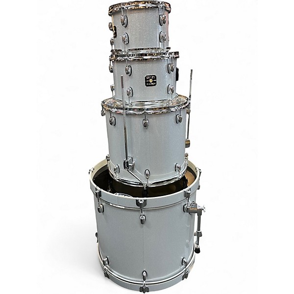 Used Gretsch Drums 4 Piece Energy Silver Sparkle Drum Kit