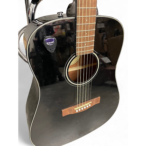 Used Fender CD60 Dreadnought Black Acoustic Guitar