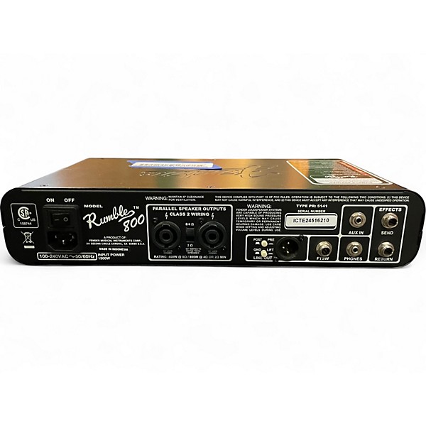 Used Fender Rumble 800 HD Bass Amp Head