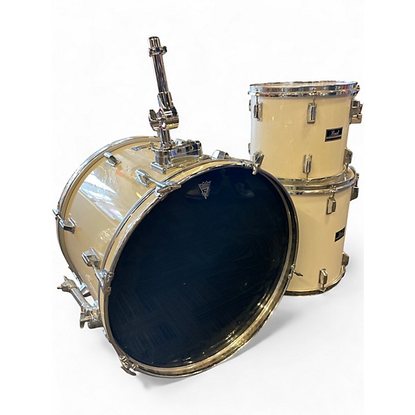 Used Pearl 3 Piece Export Alpine White Drum Kit
