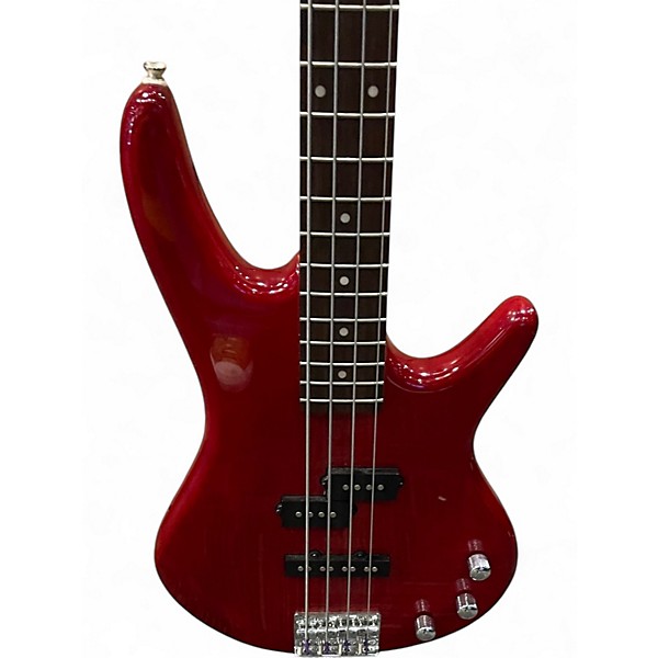 Used Ibanez GSR200 Trans Red Electric Bass Guitar