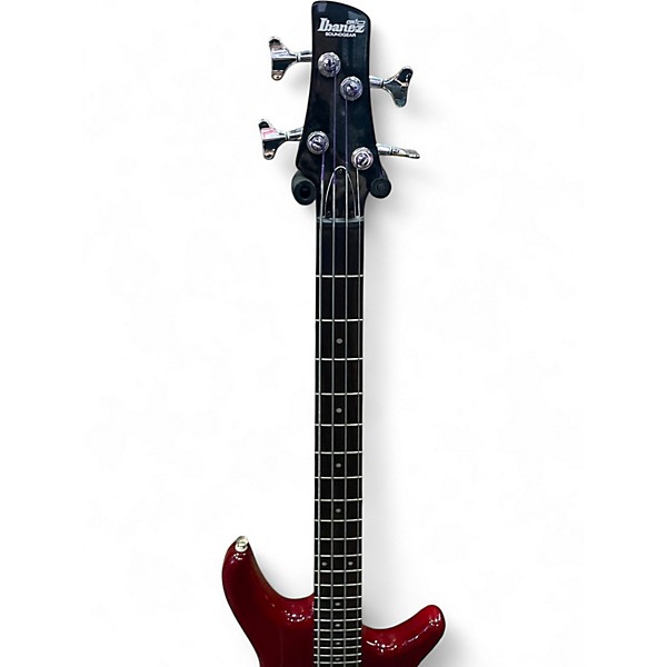 Used Ibanez GSR200 Trans Red Electric Bass Guitar