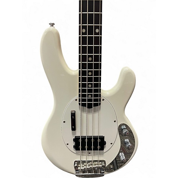 Used Sterling by Music Man StingRay Short Scale Rosewood Fingerboard Olympic White Electric Bass Guitar