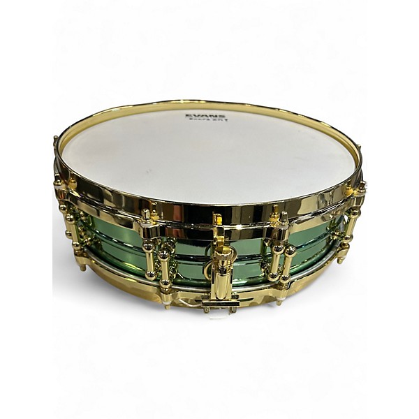 Used Ludwig 3.5X14 Carl Palmer Snare Green Drum