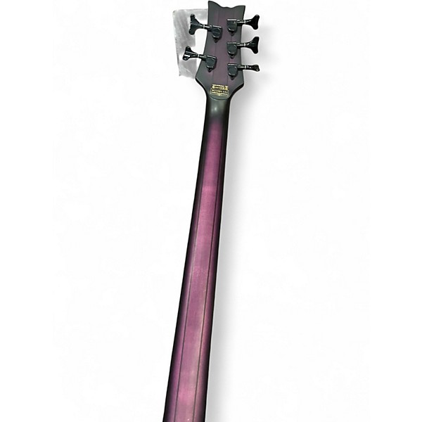 Used Schecter Guitar Research Stiletto Studio 5 String Transparent Purple Burst Electric Bass Guitar