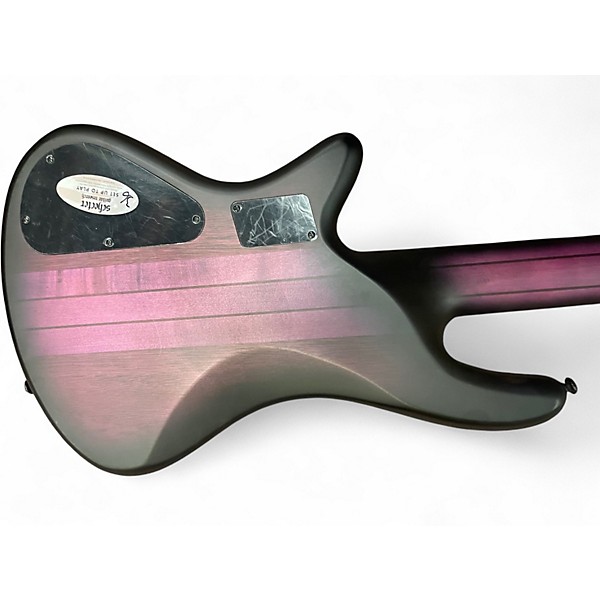 Used Schecter Guitar Research Stiletto Studio 5 String Transparent Purple Burst Electric Bass Guitar