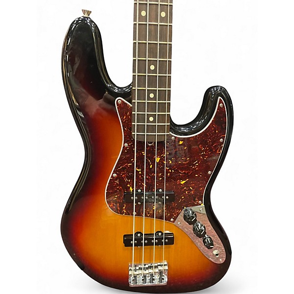 Used Fender American Professional II Jazz Bass 3 Tone Sunburst Electric Bass Guitar