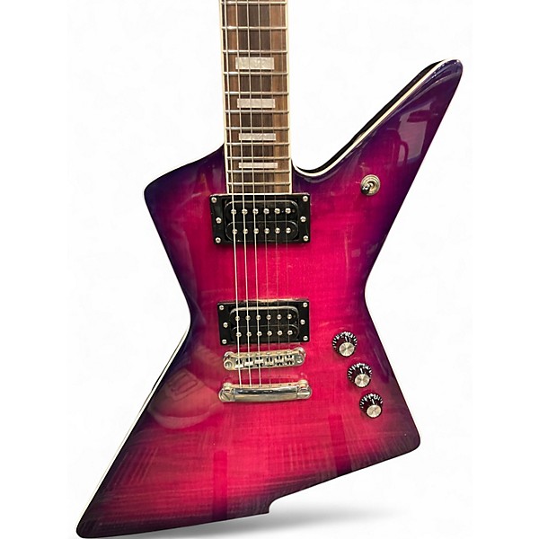 Used Westcreek REVENGE EXPLORER Trans Purple Solid Body Electric Guitar