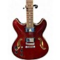 Used Ibanez AS73 Artcore Left Handed TRANSPARENT CHERRY Hollow Body Electric Guitar
