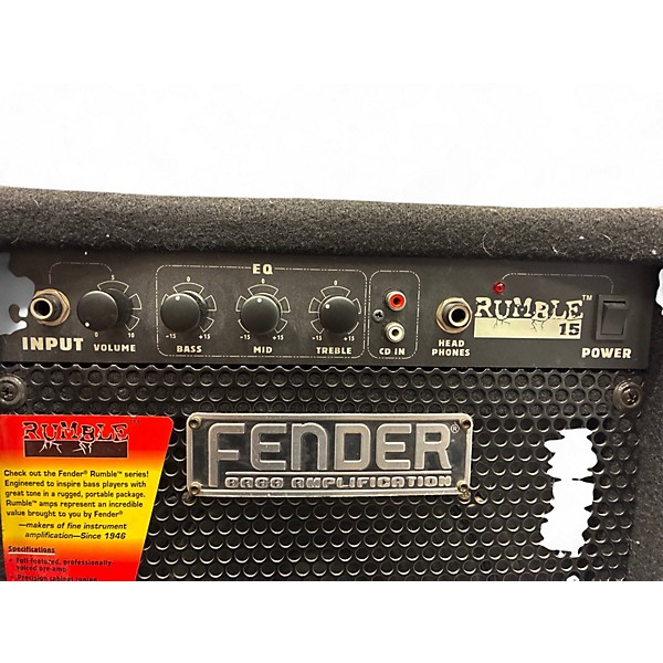 Used Fender Rumble 15 15W 1X8 Bass Combo Amp