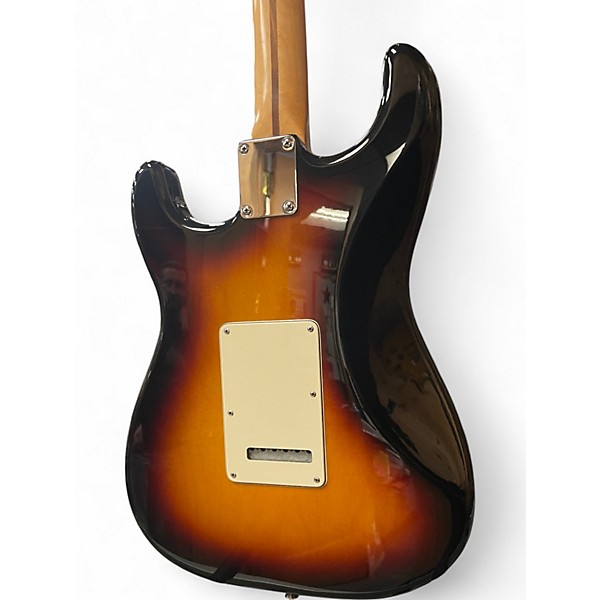 Used 2009 Fender Standard Stratocaster 3 Color Sunburst Solid Body Electric Guitar