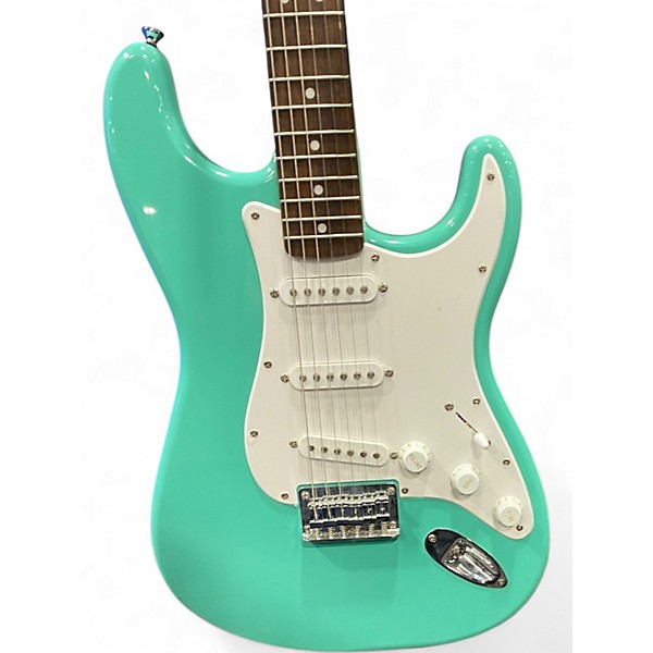 Used Squier FSR Bullet Stratocaster Surf Green Solid Body Electric Guitar