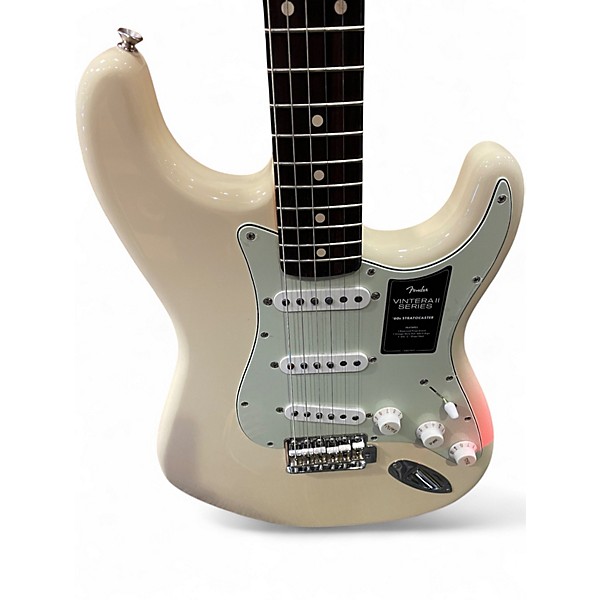 Used 2023 Fender VINTERA II White Solid Body Electric Guitar