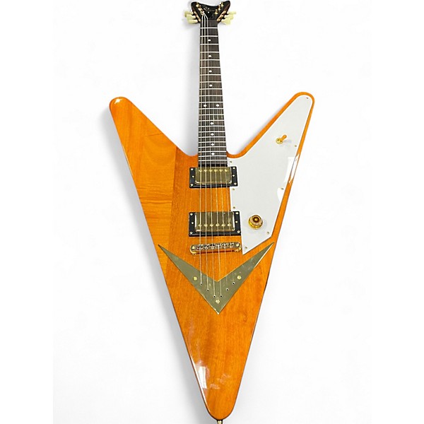 Used J Robert Reverse Flying V Natural Solid Body Electric Guitar