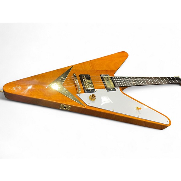 Used J Robert Reverse Flying V Natural Solid Body Electric Guitar