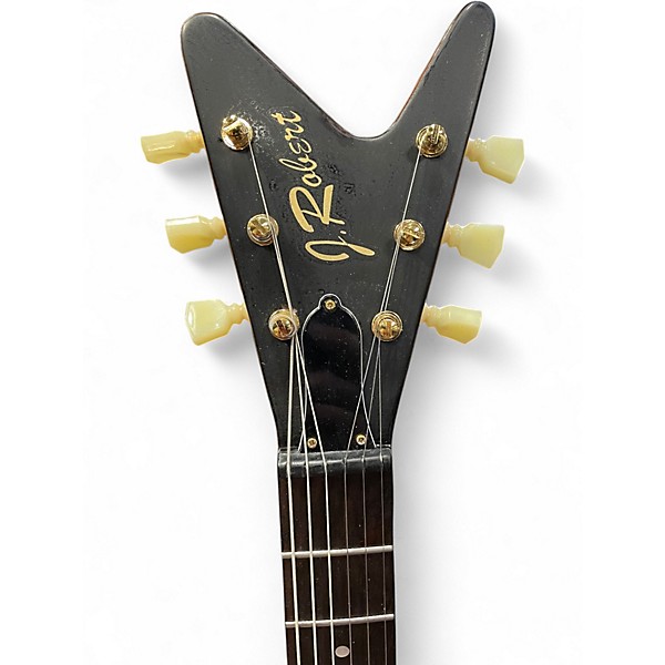 Used J Robert Reverse Flying V Natural Solid Body Electric Guitar