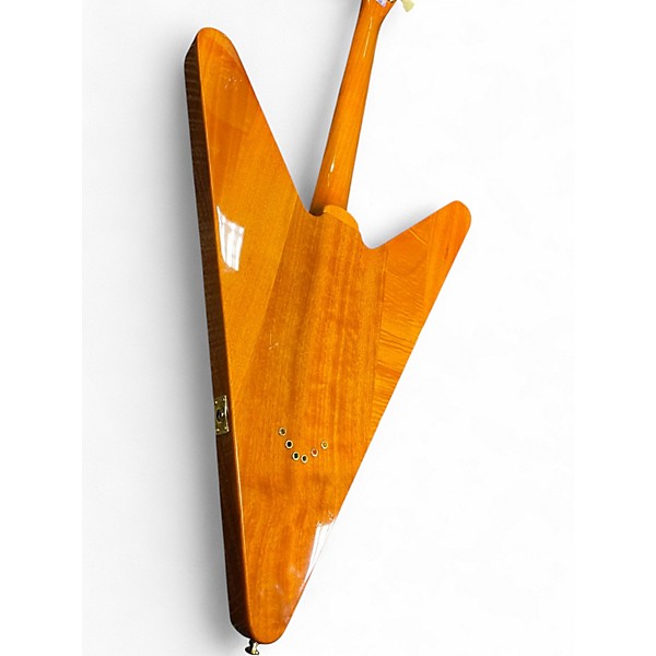 Used J Robert Reverse Flying V Natural Solid Body Electric Guitar