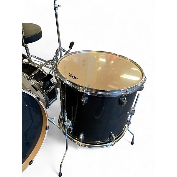 Used SPL 5 Piece KICKER PRO 5 PIECE SET BLACK SPARKLE Drum Kit