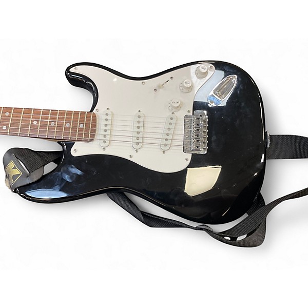 Used 2000s Kustom STRAT COPY Black Solid Body Electric Guitar