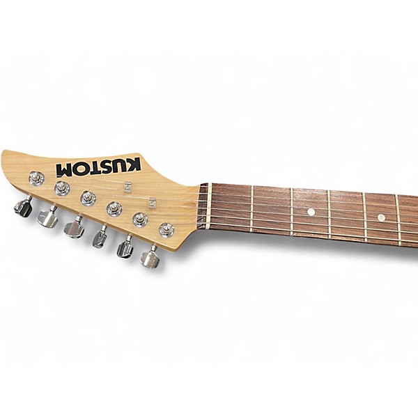 Used 2000s Kustom STRAT COPY Black Solid Body Electric Guitar