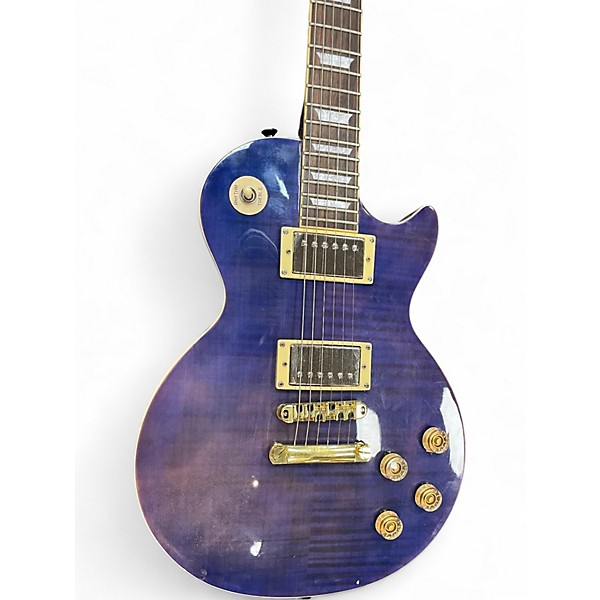 Used Epiphone LES PAUL 1960 TRIBUTE PLUS See Through Blue Solid Body Electric Guitar