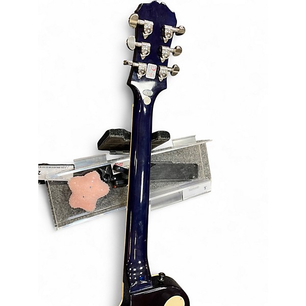 Used Epiphone LES PAUL 1960 TRIBUTE PLUS See Through Blue Solid Body Electric Guitar