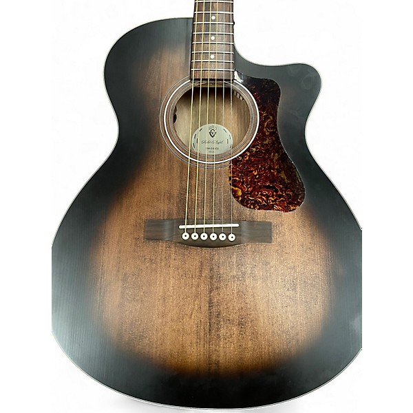 Used Guild OM240CE Charcoal Acoustic Electric Guitar