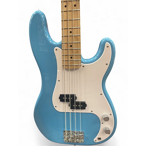 Used Squier Precision Bass Blue Electric Bass Guitar