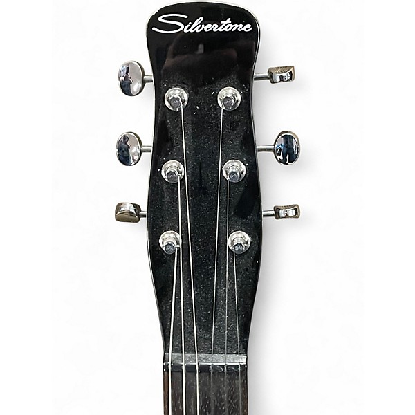 Used Silvertone 1303 Silver Solid Body Electric Guitar