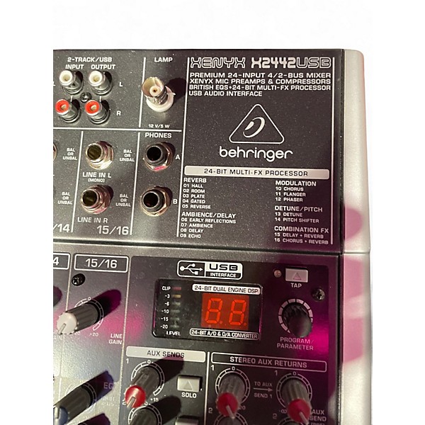 Used Behringer Xenyx 2442 USB Unpowered Mixer