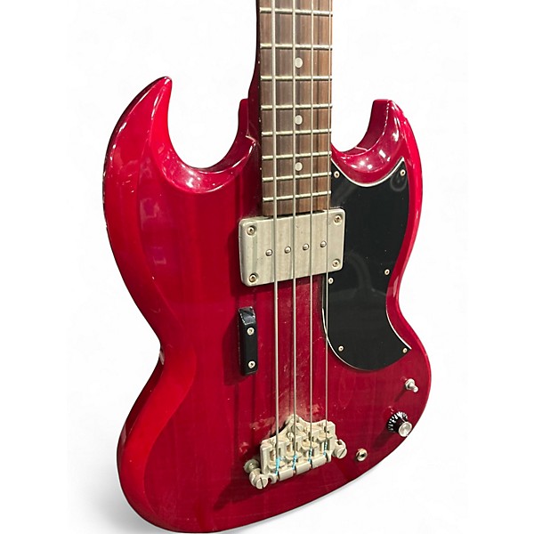 Used Epiphone SG E1  Worn Cherry Electric Bass Guitar