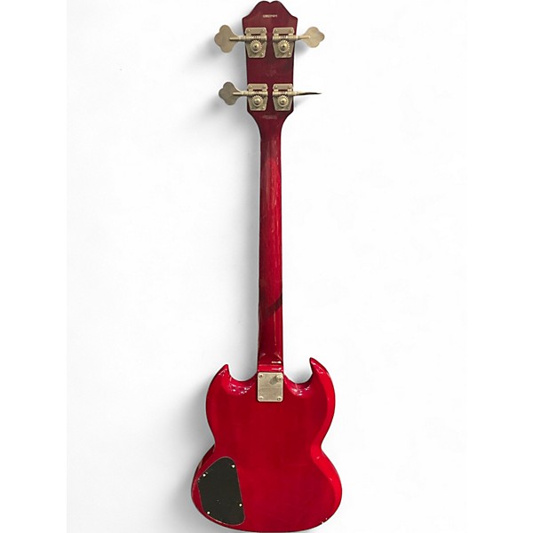 Used Epiphone SG E1  Worn Cherry Electric Bass Guitar