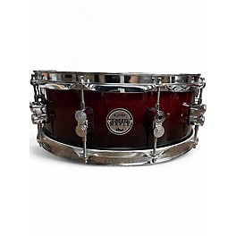 Used PDP by DW 5.5X14 Concept Series Snare Red Sparkle Fade Drum