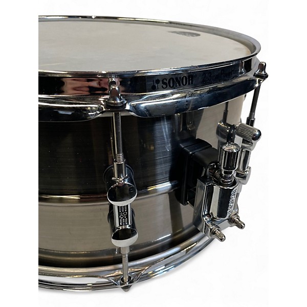 Used SONOR 13in KOMPRESSOR BRASS Black Chrome Drum