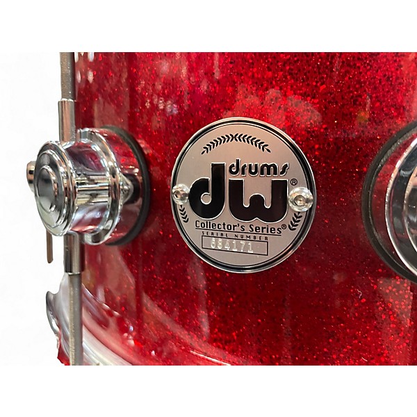 Used DW 6.5X14 Collectors Series Solid Single Ply Maple Red Sparkle Drum