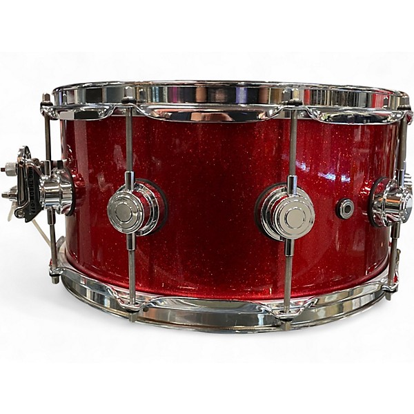 Used DW 6.5X14 Collectors Series Solid Single Ply Maple Red Sparkle Drum