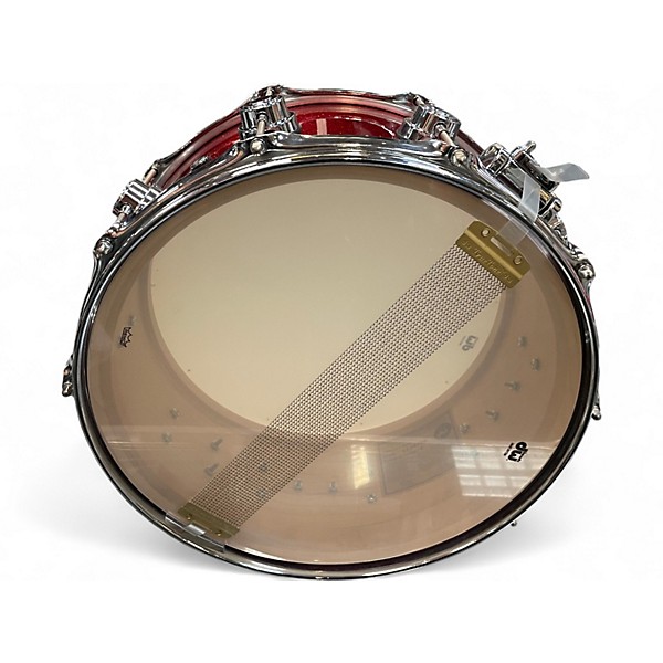 Used DW 6.5X14 Collectors Series Solid Single Ply Maple Red Sparkle Drum