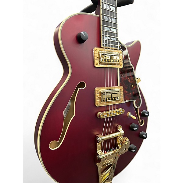 Used D'Angelico Deluxe BoB Weir  trans red Hollow Body Electric Guitar