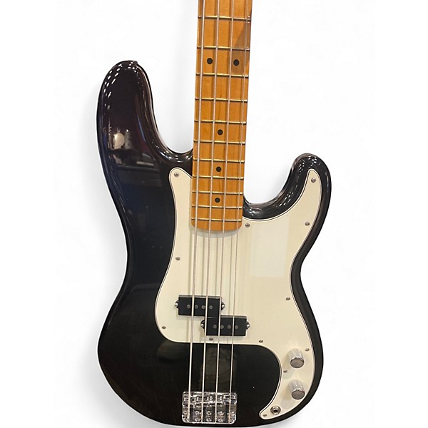 Used Fender Player Precision Bass Black and White Electric Bass Guitar